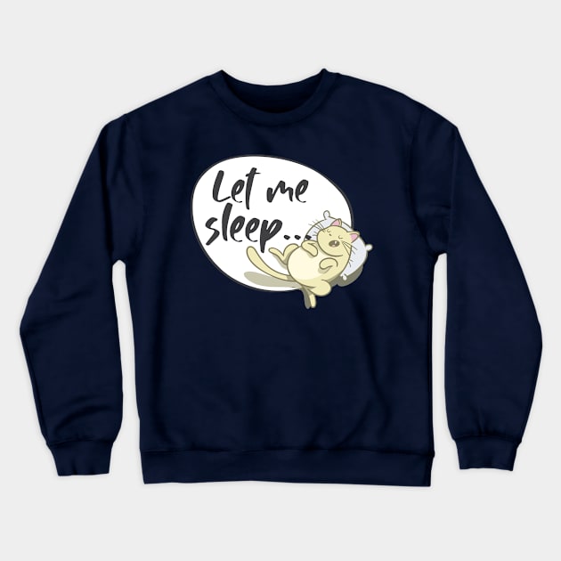 Sleepy Cat Crewneck Sweatshirt by Garlicky